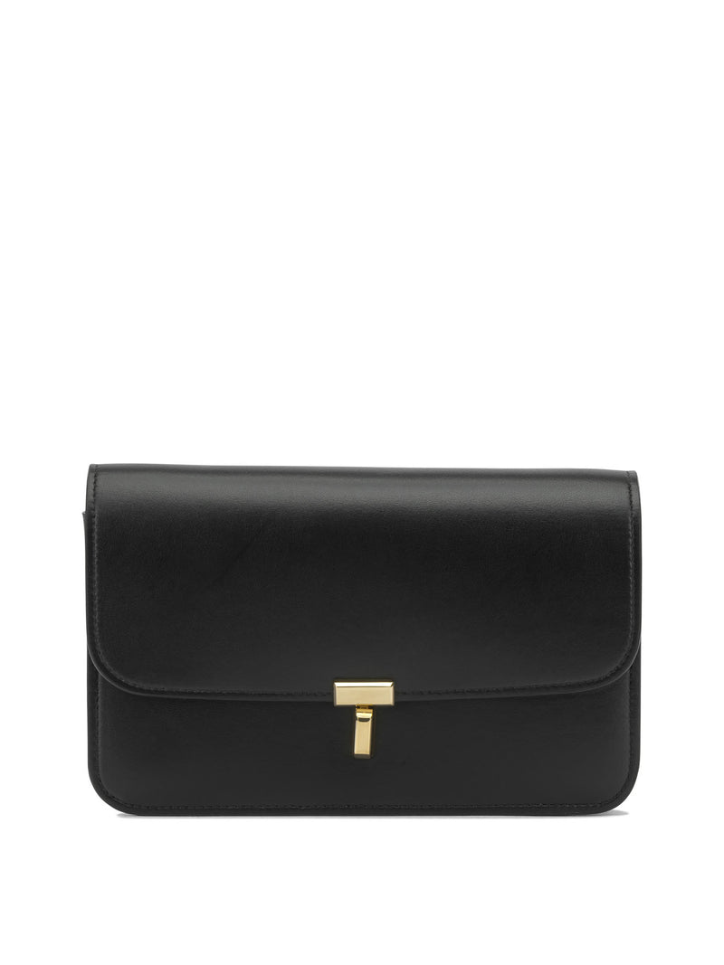 Toteme Toteme T-lock Small Shoulder Bag Black - World Class Fashion