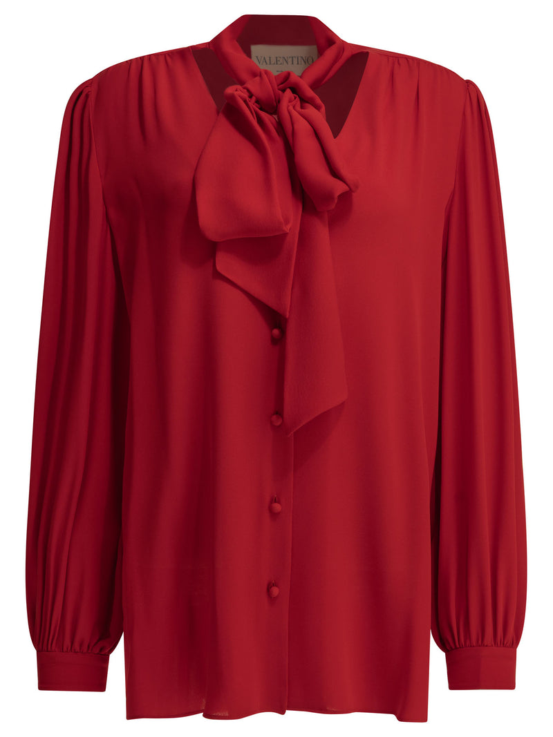 Valentino Valentino Silk Georgette Blouse Red Women - World Class Fashion