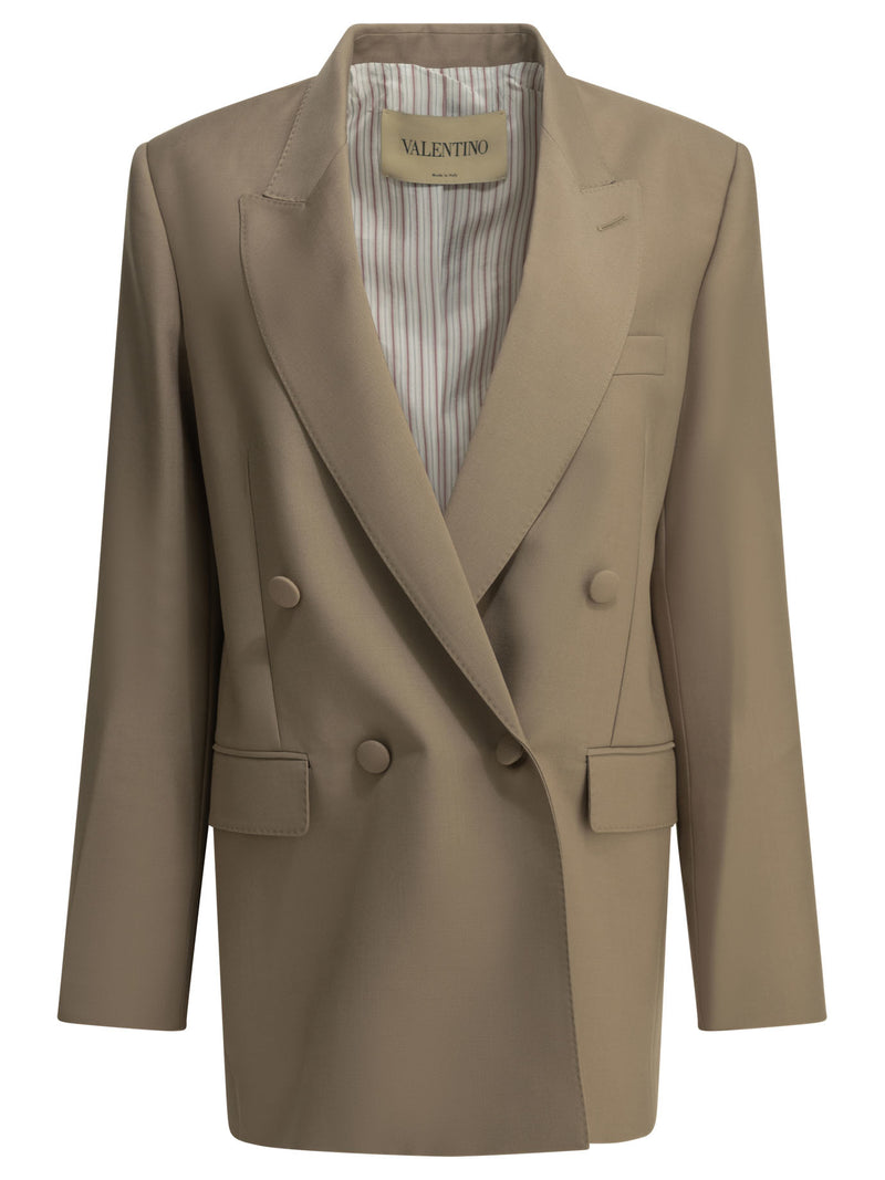 Valentino Valentino Mohair Blazer Beige Women - World Class Fashion