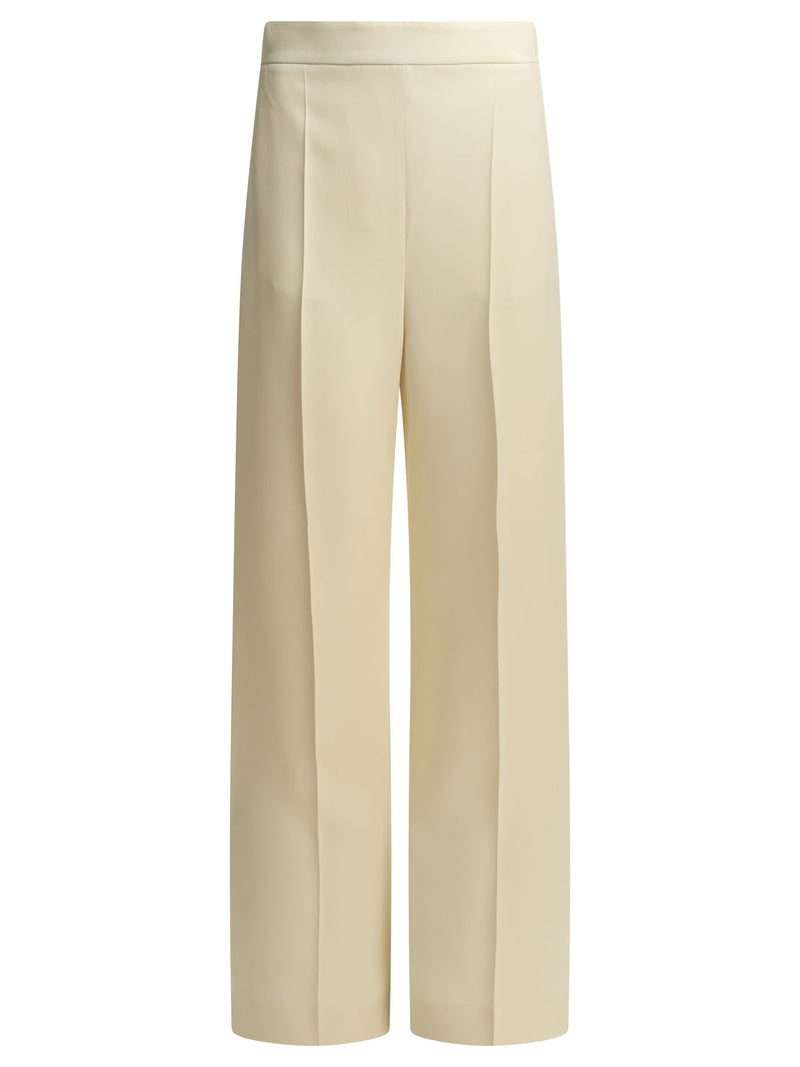 Valentino Pantalones de seda sastre Valentino blancos - World Class Fashion