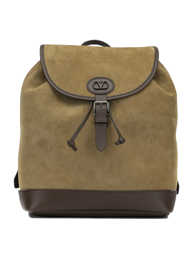 Valentino Garavani Valentino Garavani Antibes Casual Backpack Beige - World Class Fashion