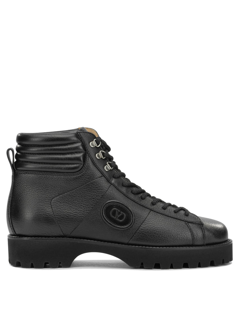 Valentino Garavani Valentino Garavani Lord Chunky Combat Boots Black - World Class Fashion
