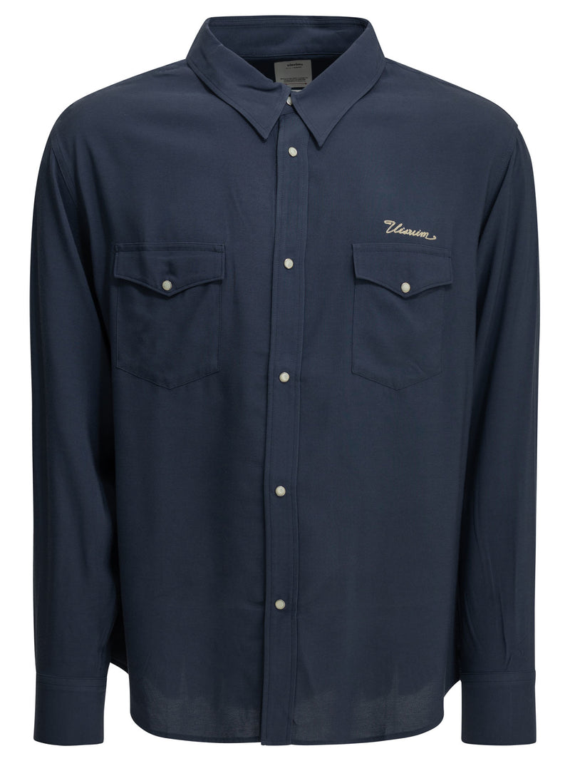 Visvim Visvim Meridian Casual Shirt Navy - World Class Fashion