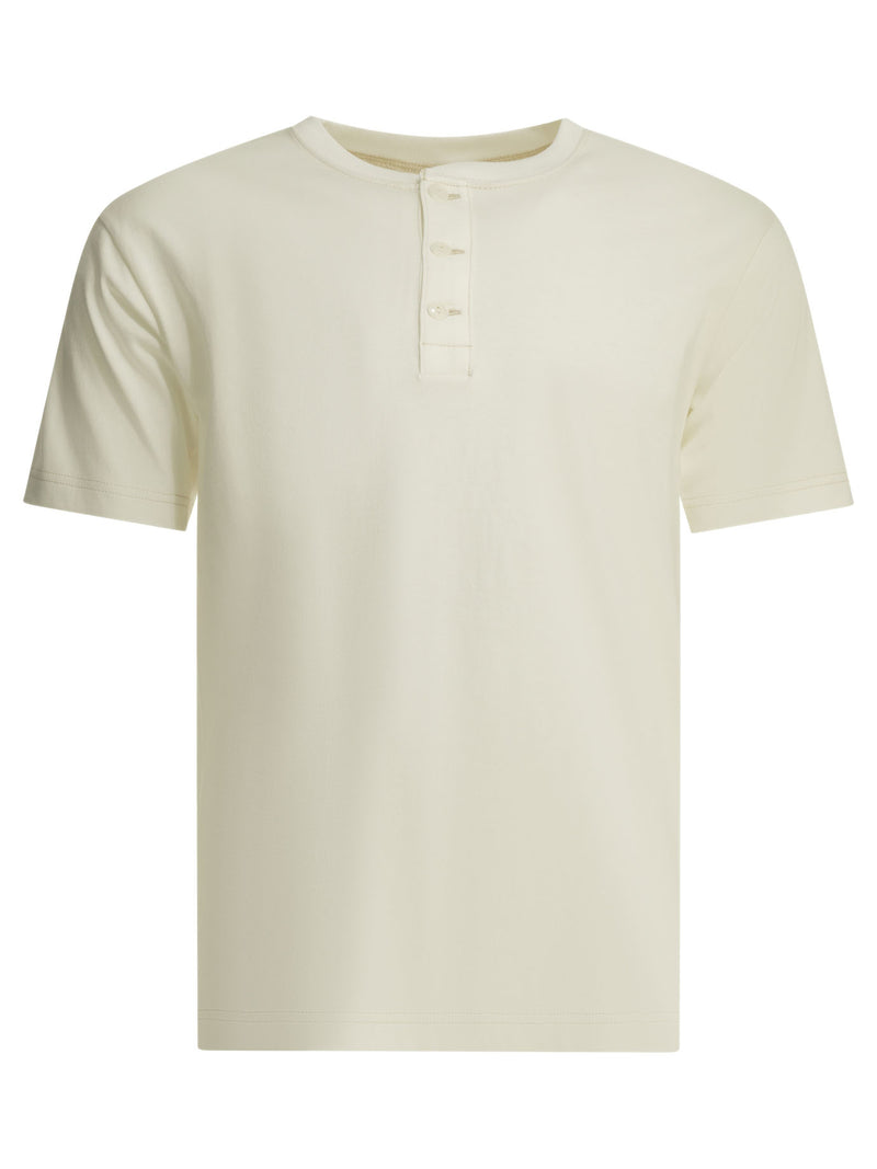 Whitesville Whitesville Henley Cotton T-shirt White - World Class Fashion