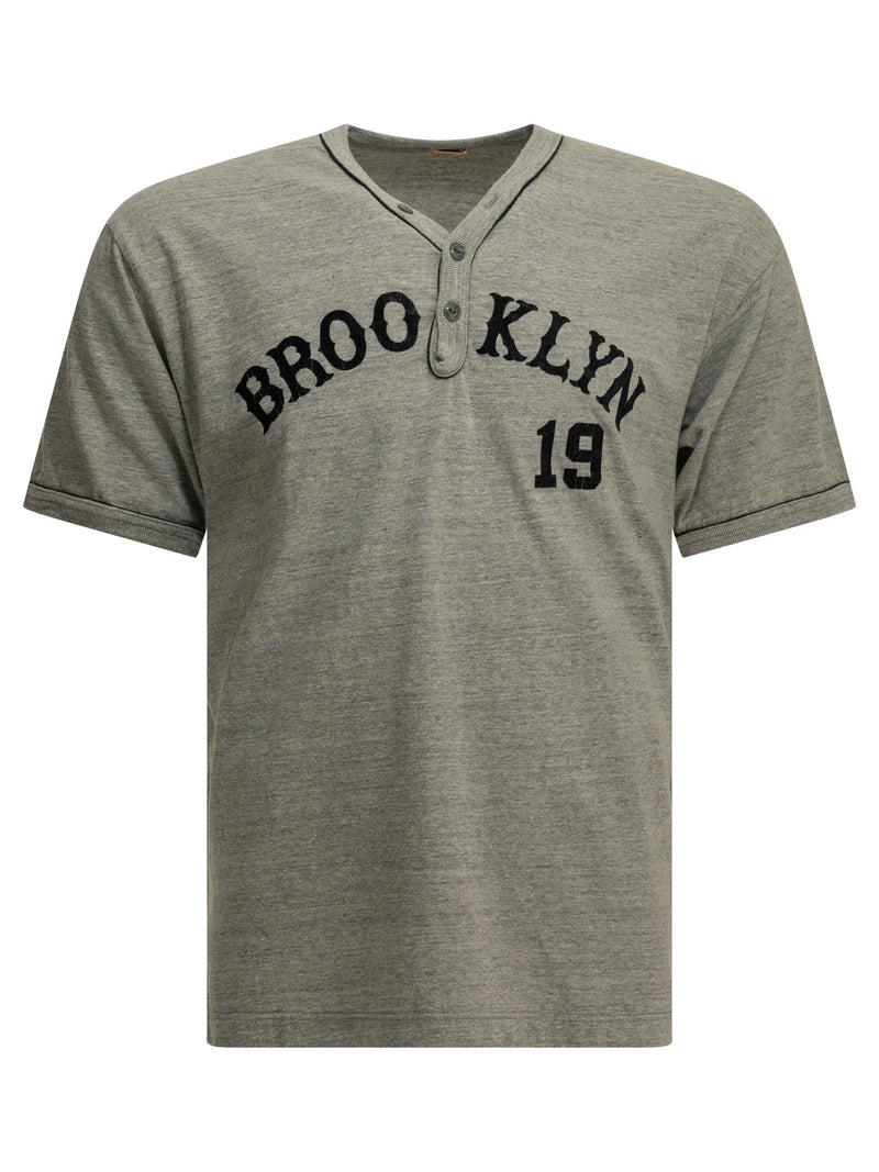Whitesville Whitesville Brooklyn 19' Baseball Henley T-shirt Grey - World Class Fashion