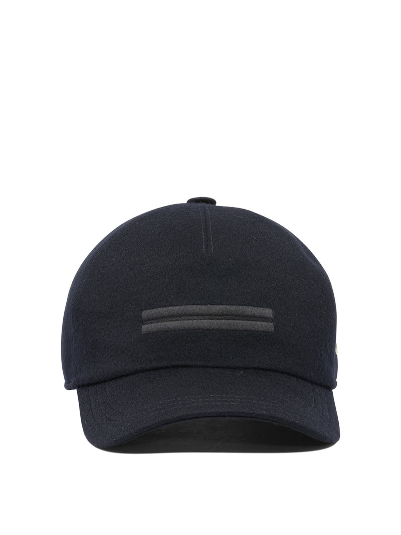 Zegna Zegna Cashmere Baseball Cap Blue - World Class Fashion