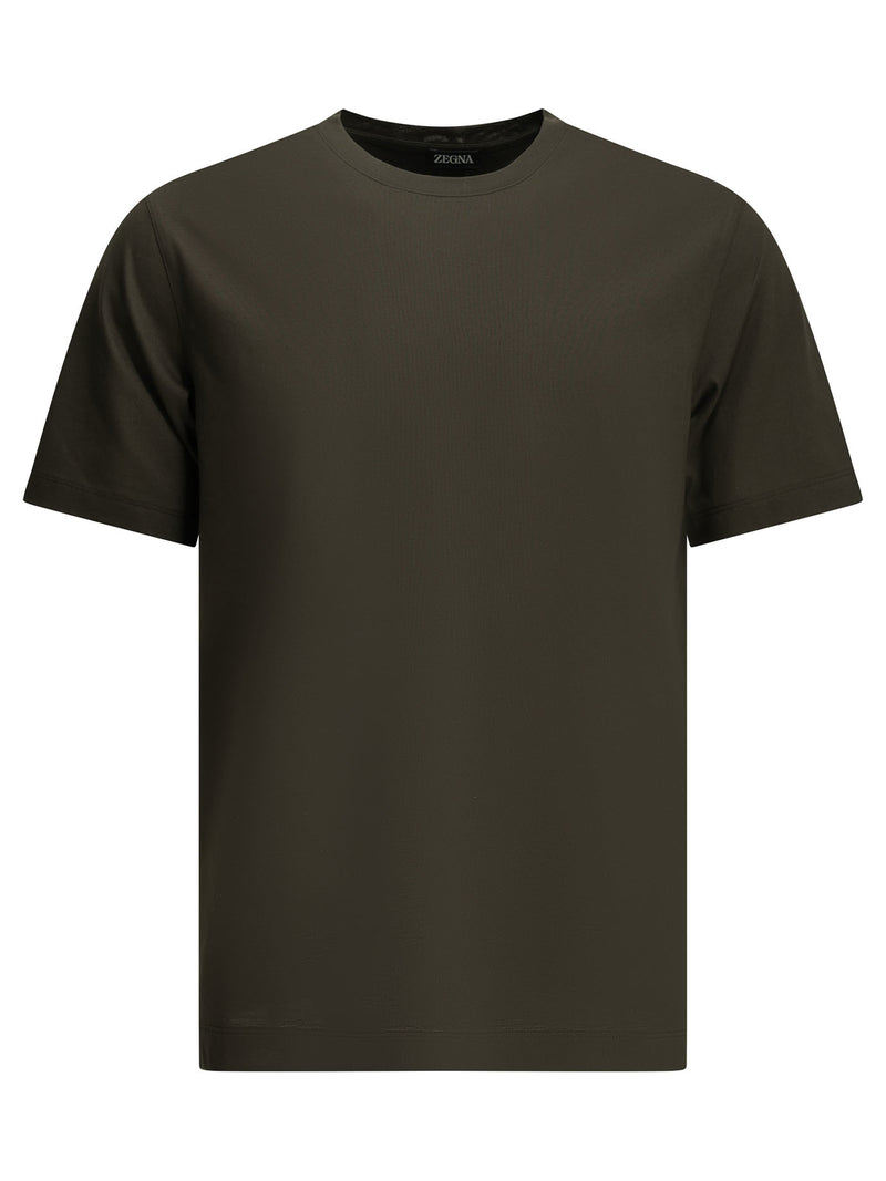 Zegna Zegna Pure Cotton Crew-neck T-shirt Green - World Class Fashion
