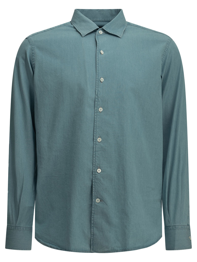 Zegna Zegna Casual Denim Shirt Light Blue - World Class Fashion