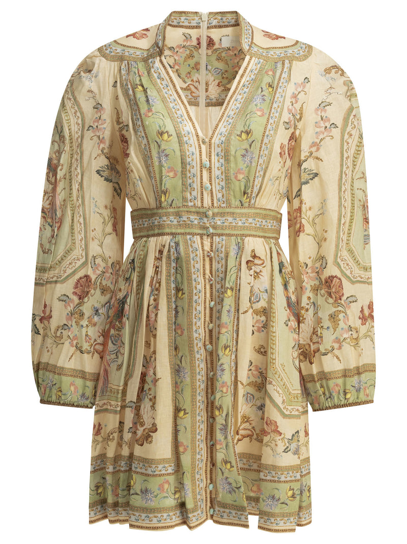 Zimmermann Zimmermann Roselight Short Dress Beige Women - World Class Fashion
