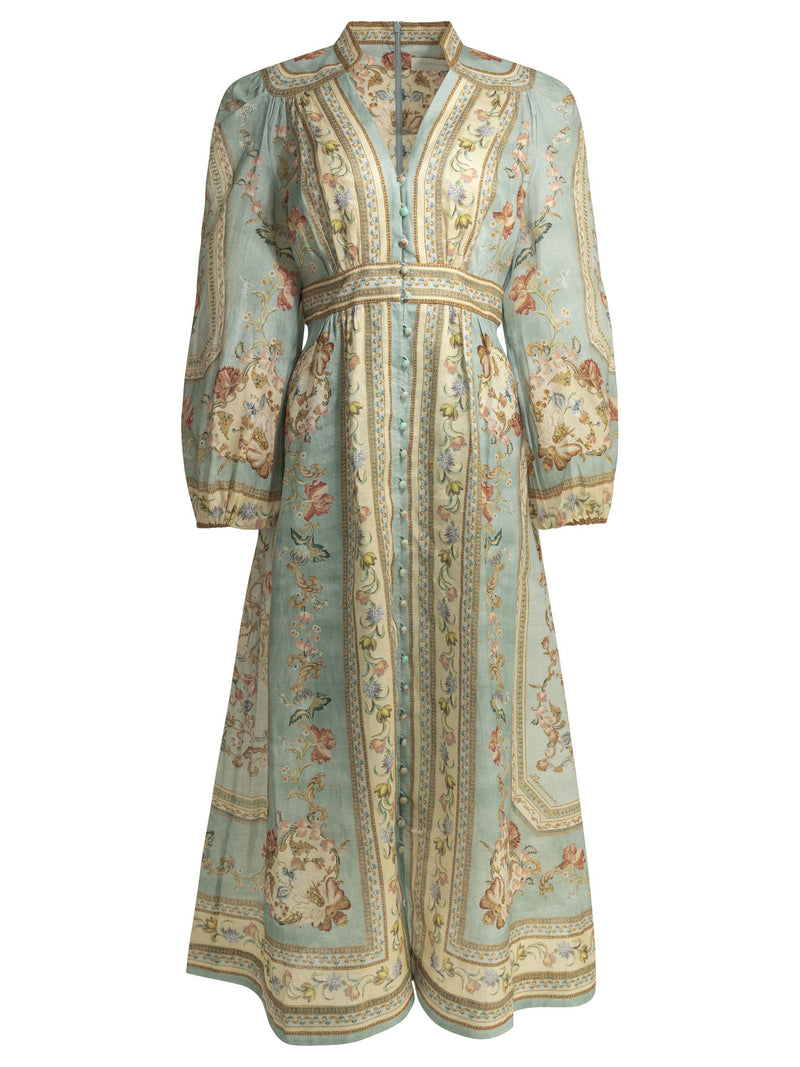 Zimmermann Zimmermann Roselight Midi Dress Azul claro - World Class Fashion