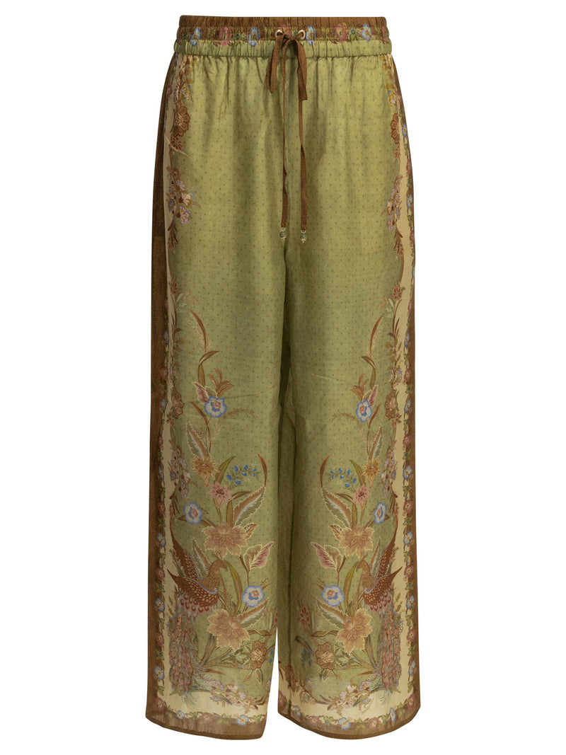 Zimmermann Pantalones casuales relajados Zimmermann Indra verdes - World Class Fashion