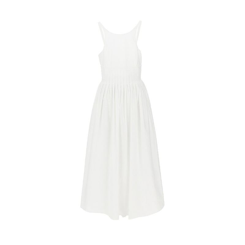 Emporio Armani Emporio Armani Poplin Midi Dress White - World Class Fashion