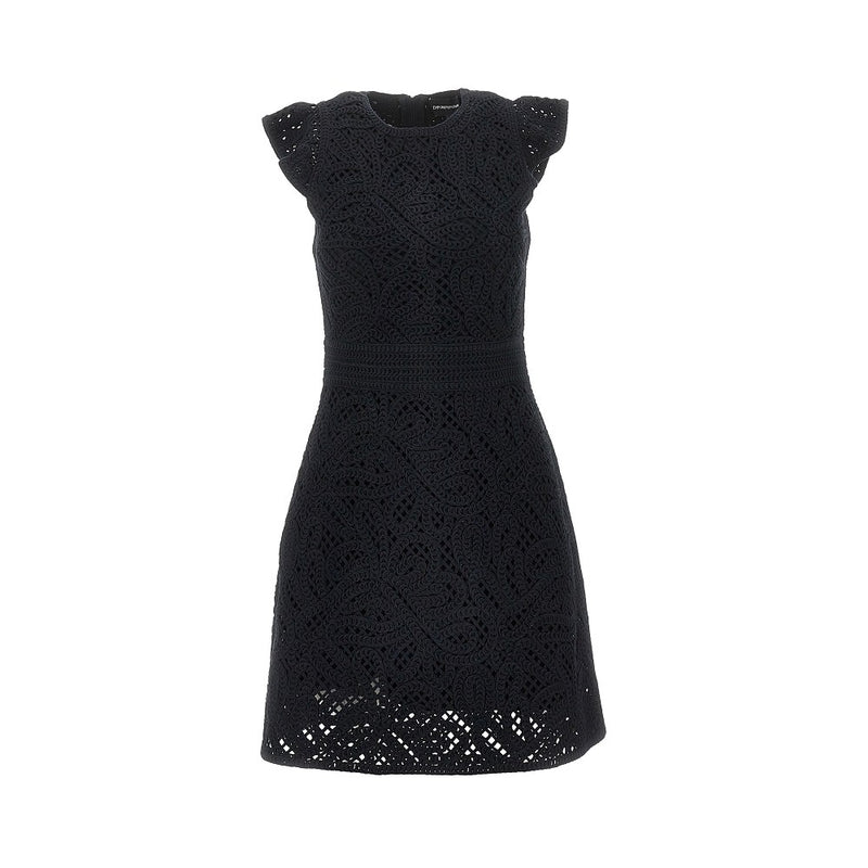 Emporio Armani Emporio Armani Cornely Embroidered Mini Dress Black - World Class Fashion