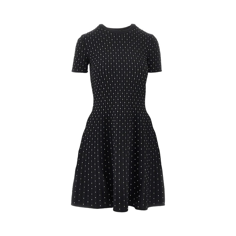 Emporio Armani Emporio Armani Ottoman Knitted Mini Dress Black - World Class Fashion