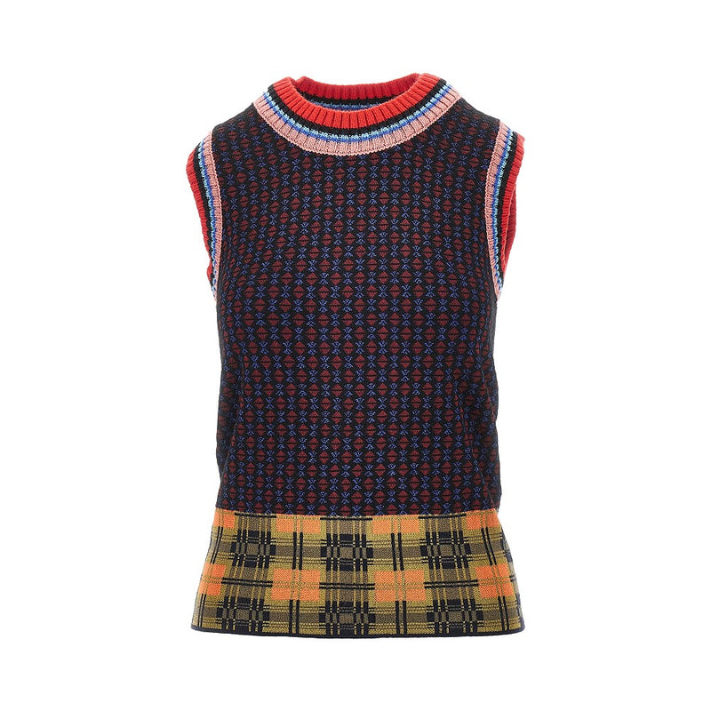 Dries Van Noten Dries Van Noten Jacquard Wool-blend Vest - World Class Fashion