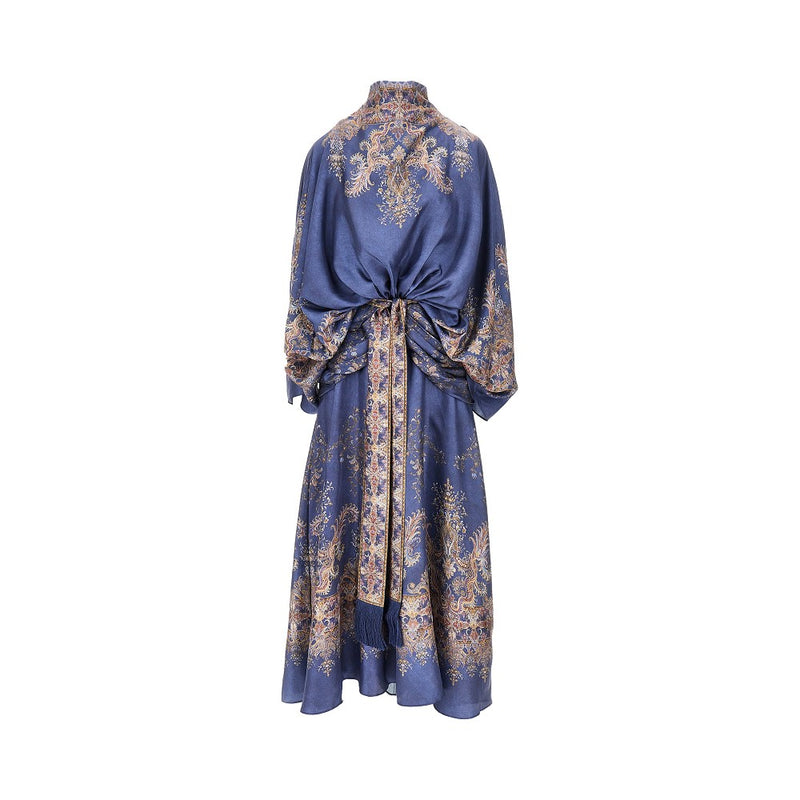 Zimmermann Zimmermann Valiant Silk Dress Blue - World Class Fashion