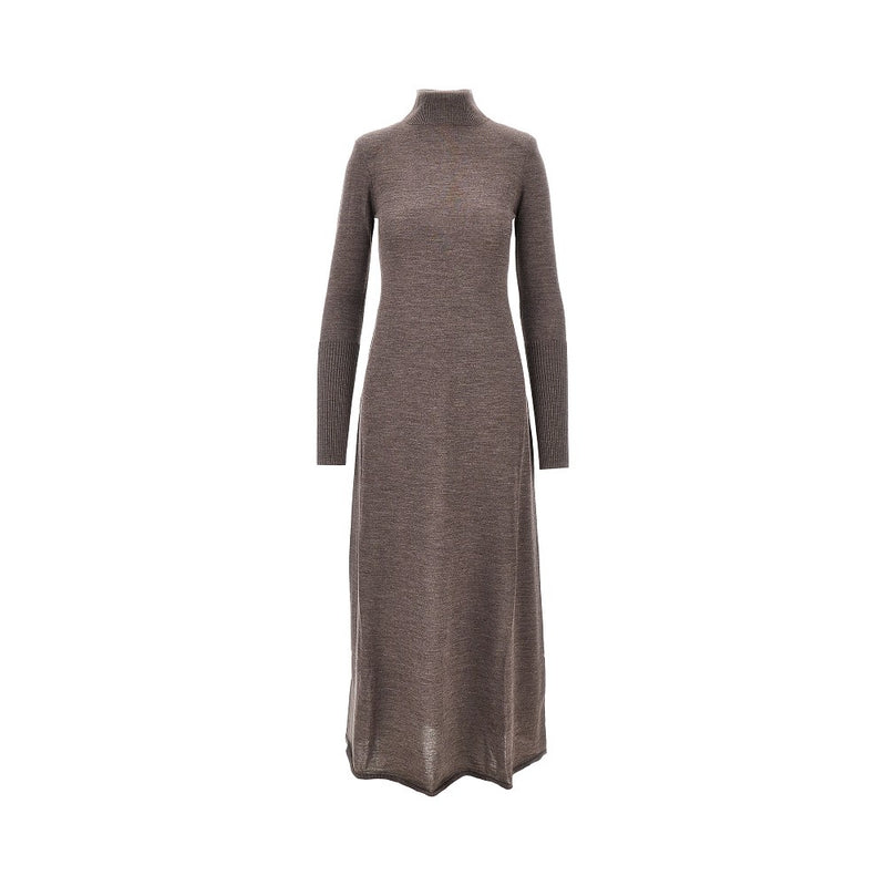 Pinko Pinko Knitted Long Dress Grey Women - World Class Fashion