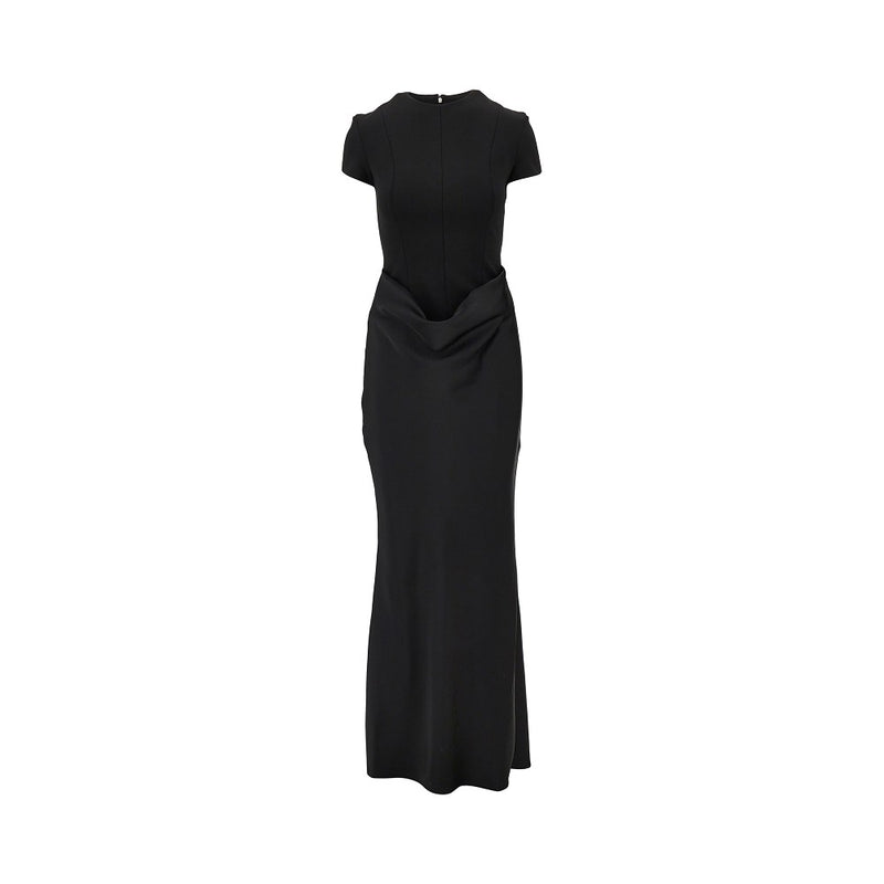 Rotate Rotate Draped Maxi Dress Black Women - World Class Fashion