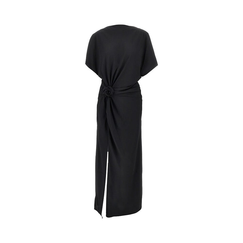 Rotate Rotate Slit Long Dress Black Women - World Class Fashion