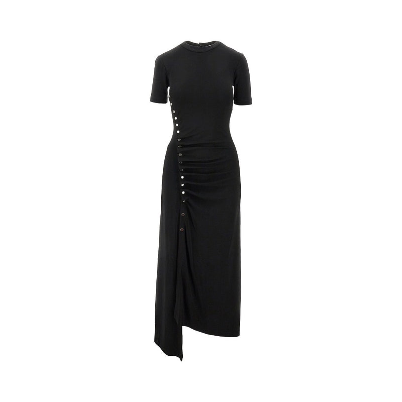 Rabanne Rabanne Gathered Jersey Dress Black Women - World Class Fashion