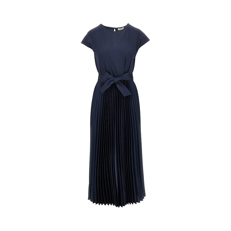 Max Mara Weekend Max Mara Weekend Satin Long Dress Blue - World Class Fashion