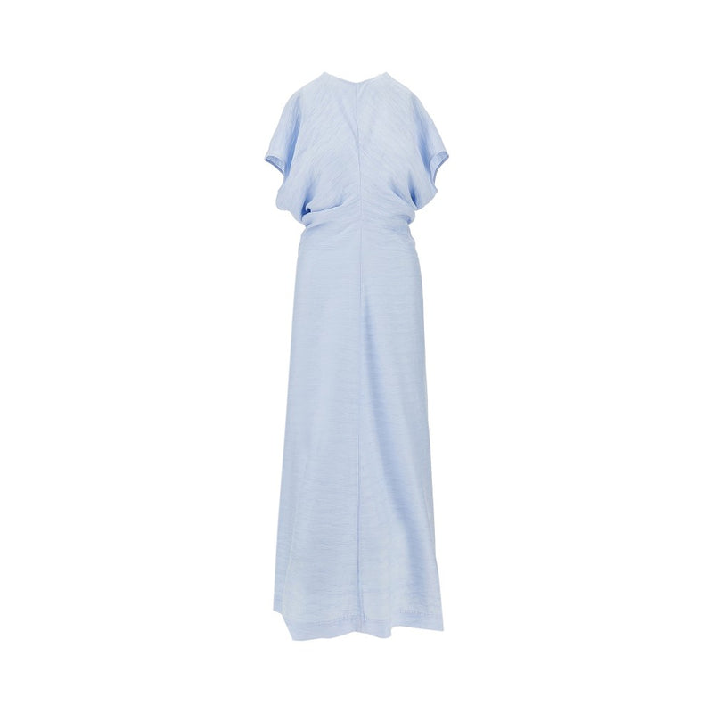 Toteme Toteme Viscose-blend Ankle-length Dress Blue - World Class Fashion