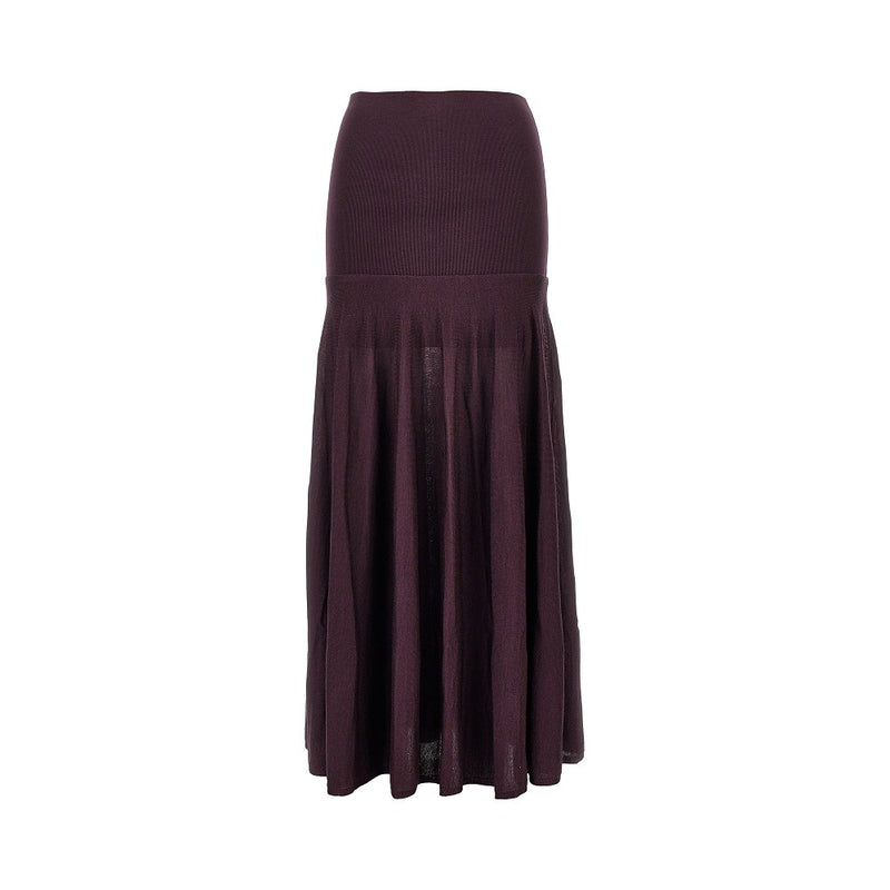 Rabanne Rabanne Knitted Long Skirt Purple Women - World Class Fashion