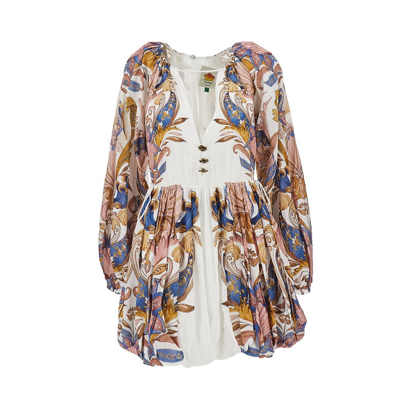Farm Rio Farm Rio Sea Garden Print Mini Dress Multicolor - World Class Fashion