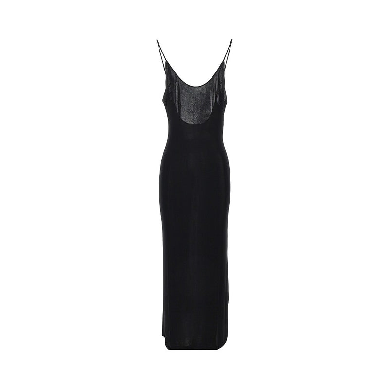 Saint Laurent Saint Laurent Stretch Viscose Long Dress - World Class Fashion