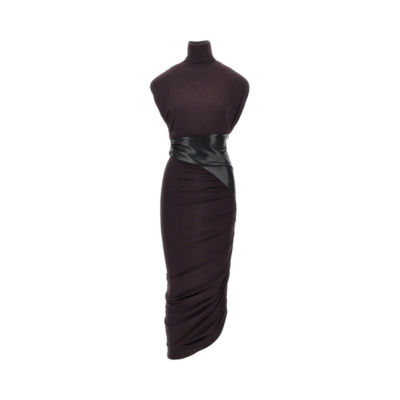 The Andamane The Andamane Stretch Viscose Long Dress Black - World Class Fashion