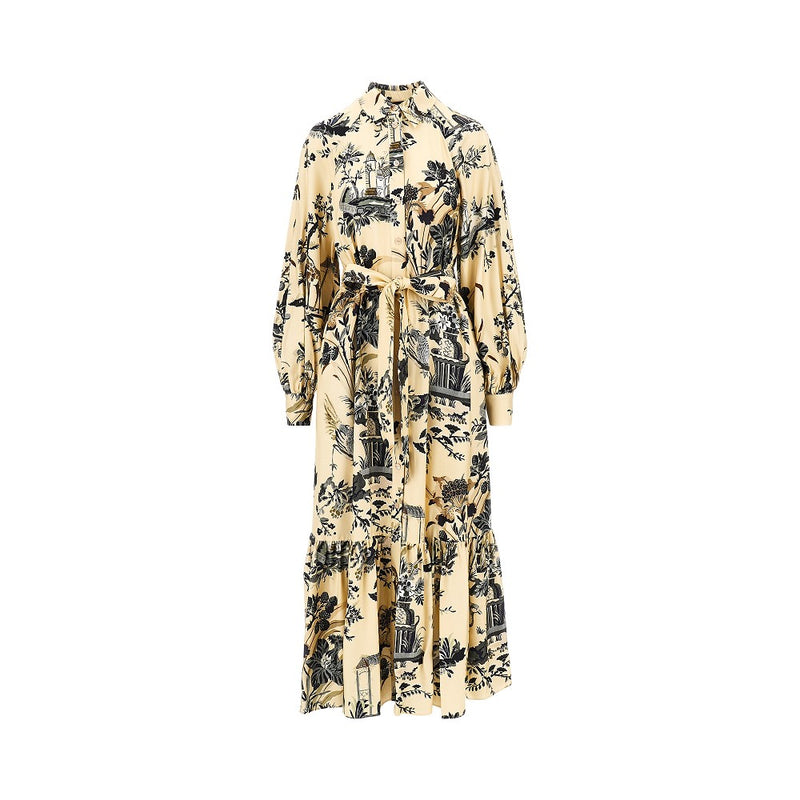 Etro Etro Viscose Twill Long Dress Yellow Women - World Class Fashion