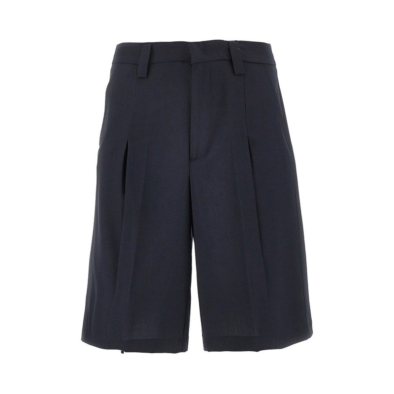 C.9.3 C.9.3 Wool-blend Canvas Bermuda Shorts - World Class Fashion