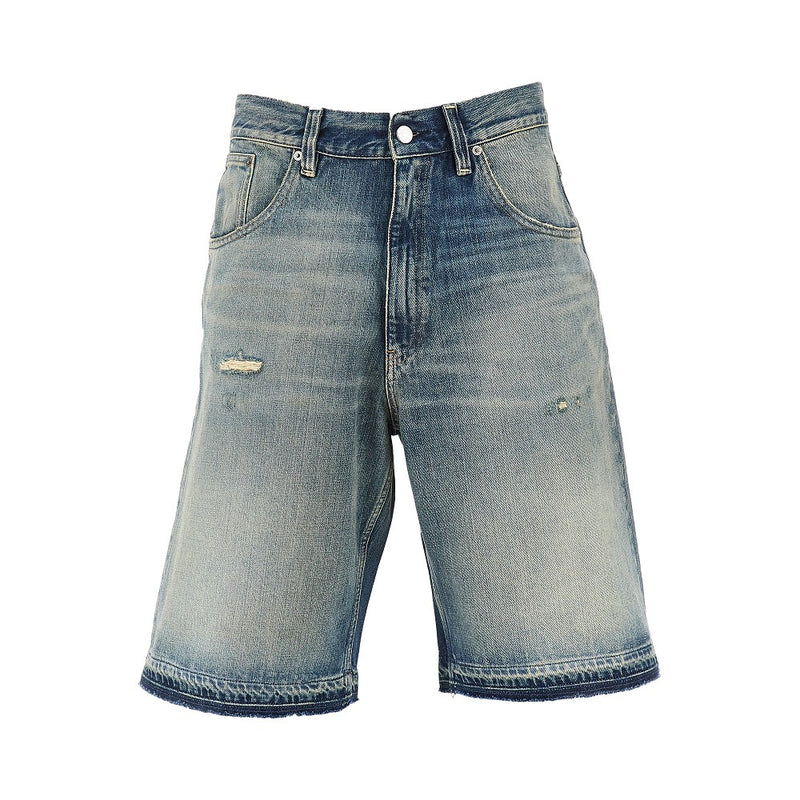 Sunflower Sunflower Super Wide Denim Bermuda Shorts Blue - World Class Fashion