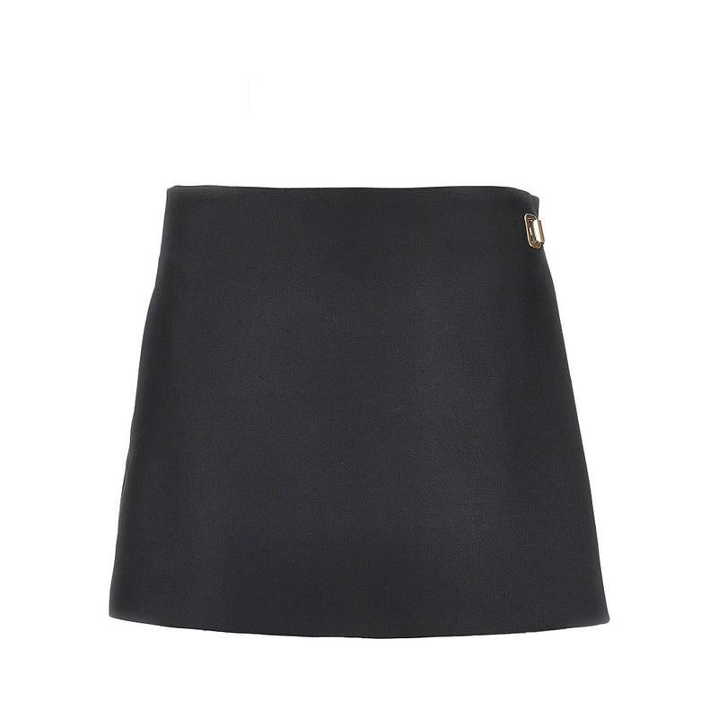 Balenciaga Balenciaga Wool and Silk Tailored Mini Skort Black - World Class Fashion