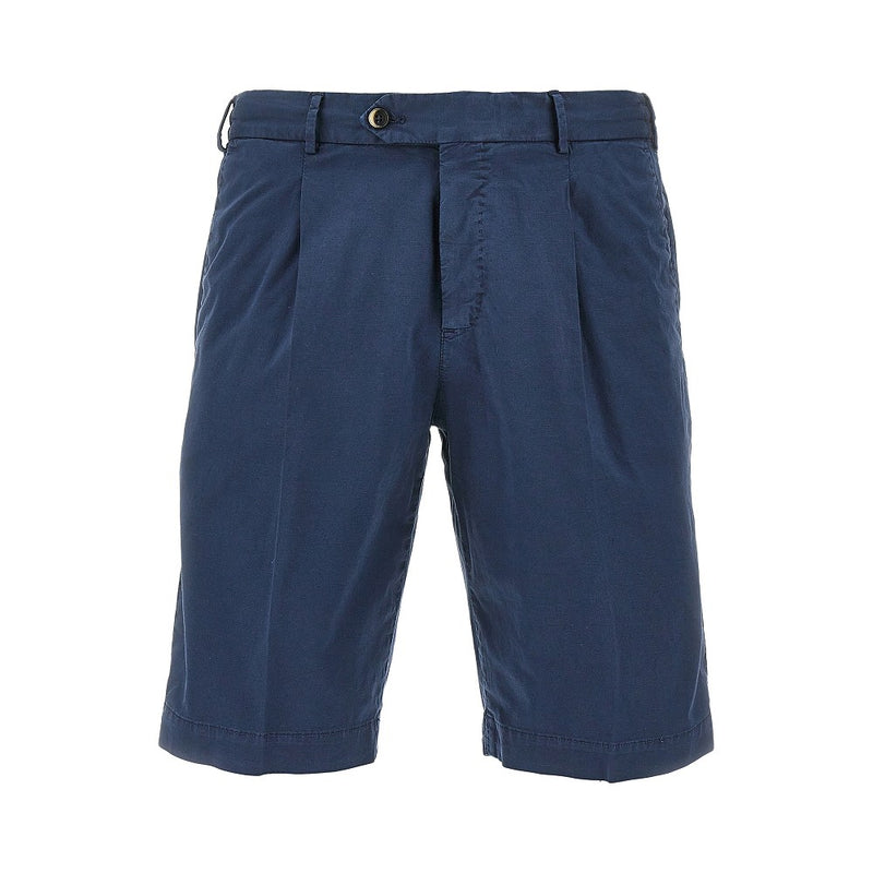 PT Torino PT Torino Stretch Cotton Linen Shorts Blue - World Class Fashion