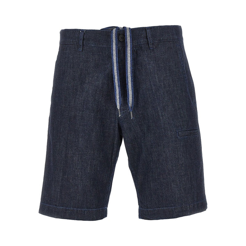 Aspesi Aspesi Cotton Denim Shorts Blue Men - World Class Fashion
