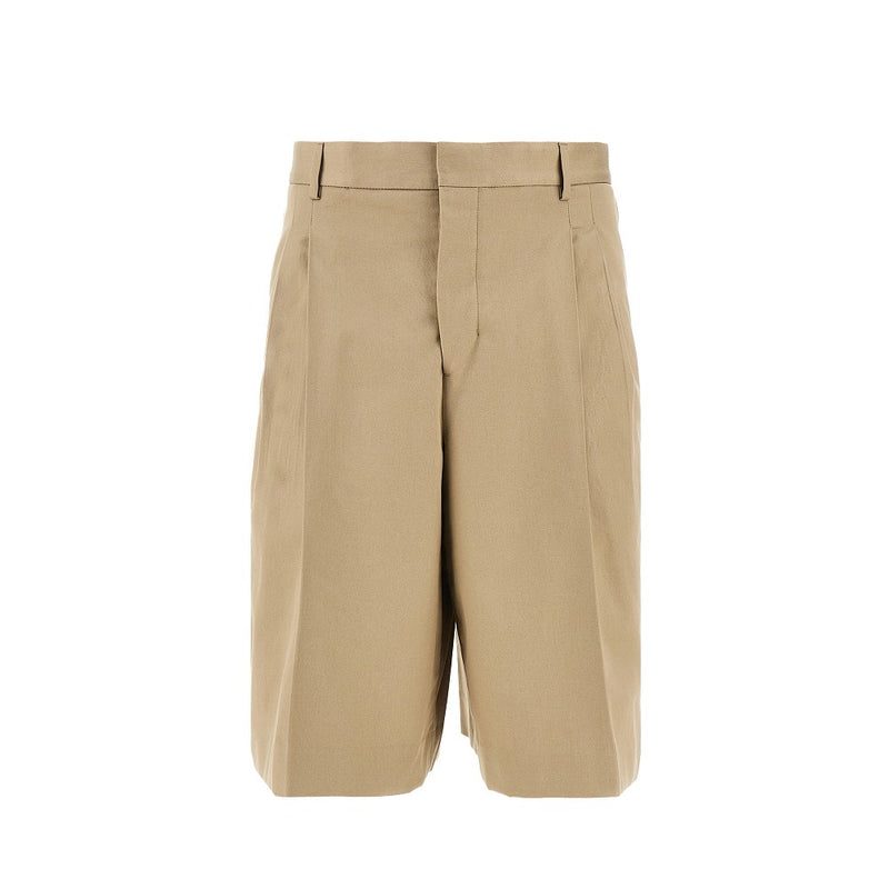 Ami Ami Cotton Gabardine Shorts With Darts - World Class Fashion