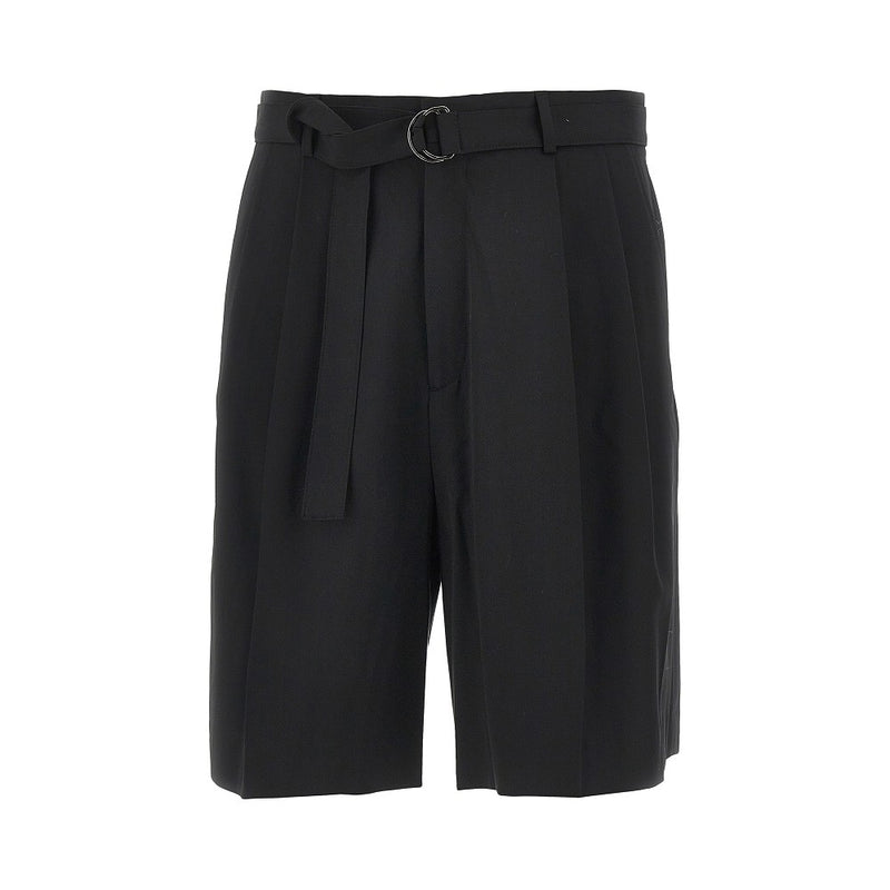 Cmmn Swdn Cmmn Swdn Marshall Wool Bermuda Shorts Black - World Class Fashion
