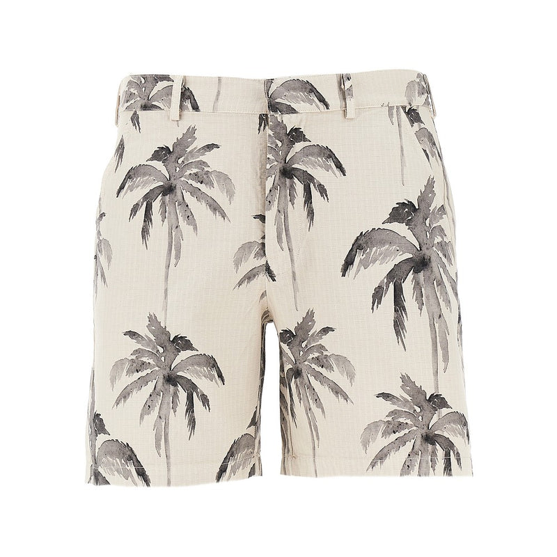 Mauna Kea Mauna Kea Palma Print Ripstop Shorts Beige - World Class Fashion