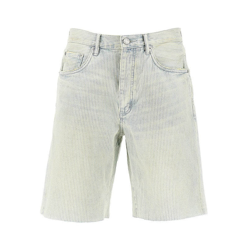 Purple Brand Purple Brand P059 Striped Denim Shorts Blue - World Class Fashion