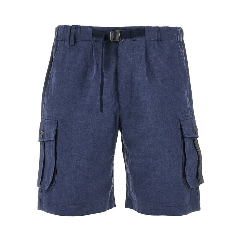 Sease Sease Linen Cargo Shorts Blue Men - World Class Fashion