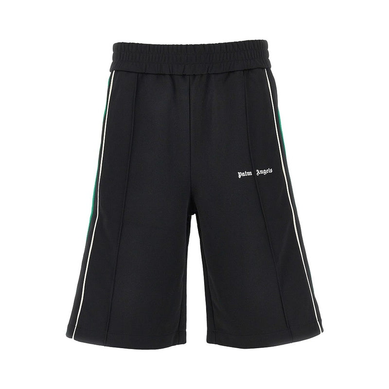 Palm Angels Palm Angels Vintage Band Logo Track Shorts Black - World Class Fashion