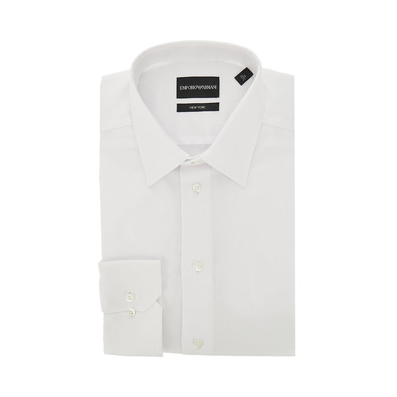 Emporio Armani Emporio Armani 'New York' Piquet Shirt White - World Class Fashion
