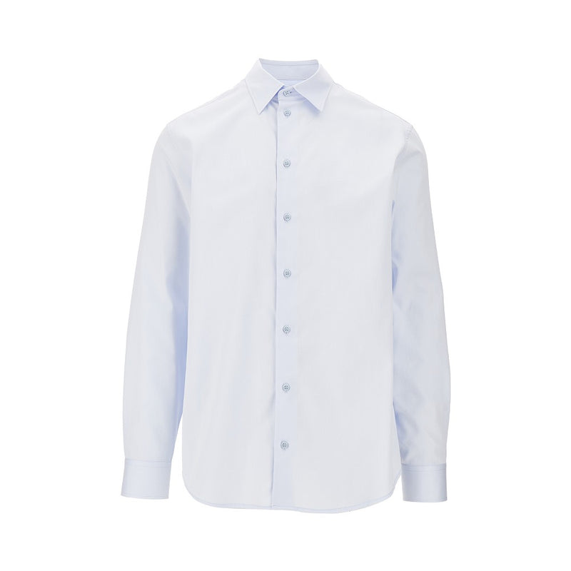 Emporio Armani Emporio Armani Cotton Poplin Shirt Blue Men - World Class Fashion