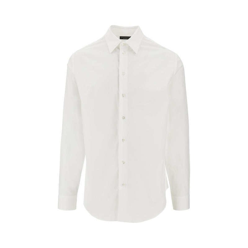 Emporio Armani Emporio Armani Poplin Shirt White Men - World Class Fashion