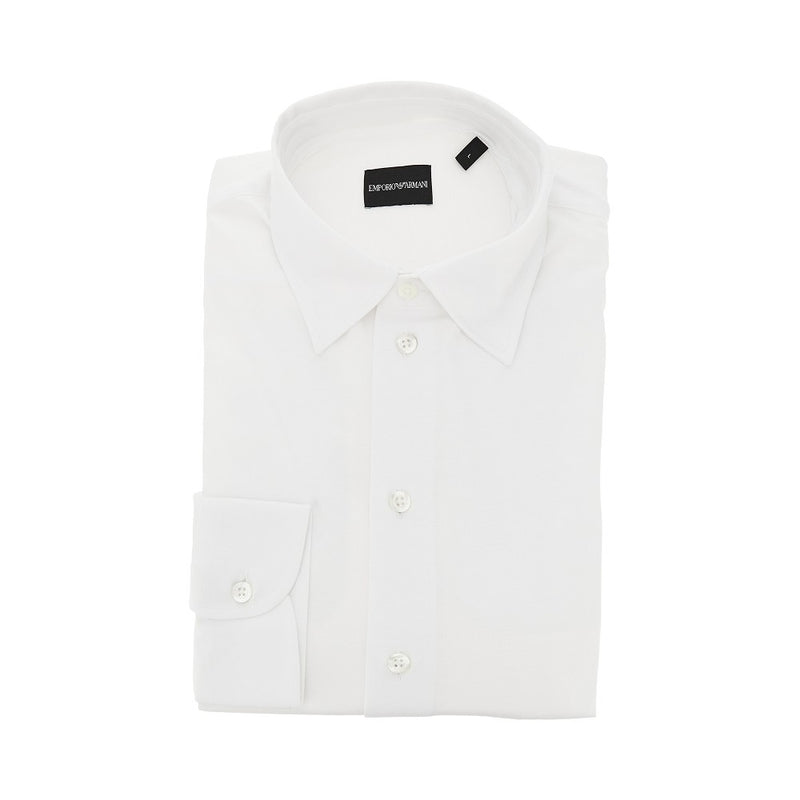 Emporio Armani Emporio Armani Stretch Jersey Shirt White Men - World Class Fashion