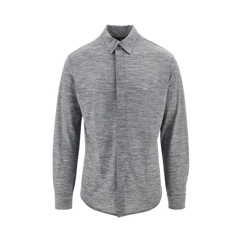 Emporio Armani Emporio Armani Wool Jersey Shirt Grey Men - World Class Fashion
