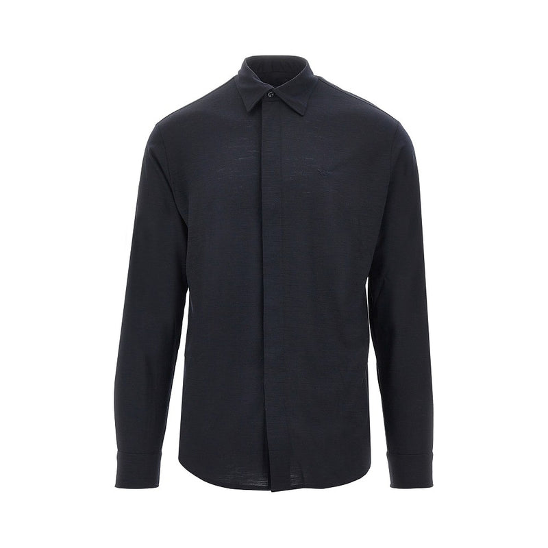 Emporio Armani Emporio Armani Wool Jersey Shirt Grey Men - World Class Fashion