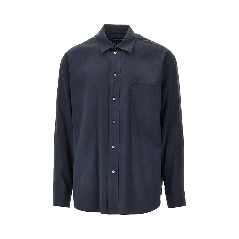 Emporio Armani Emporio Armani Silk-touch Viscose Shirt Blue Men - World Class Fashion