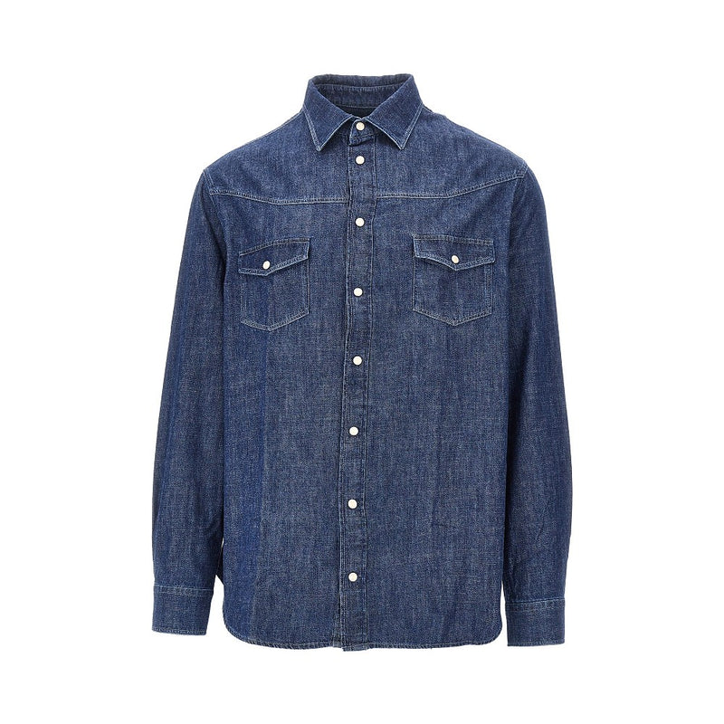 Emporio Armani Emporio Armani Denim Shirt Blue Men - World Class Fashion